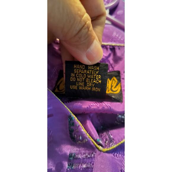 4272). Mystique Purple Heart Paisley Peint  Kaftan Dress One Size fits All - Picture 7 of 7